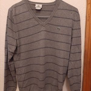 Lacoste stripped pull over sweater